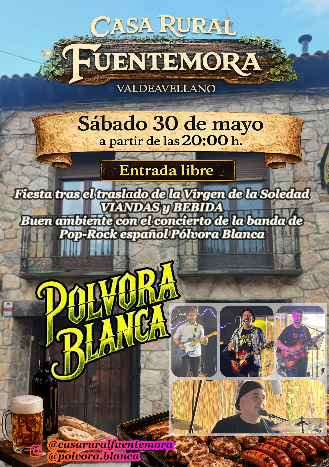 Cartel Concierto en Casa Rural Fuentemora (Valdeavellano)