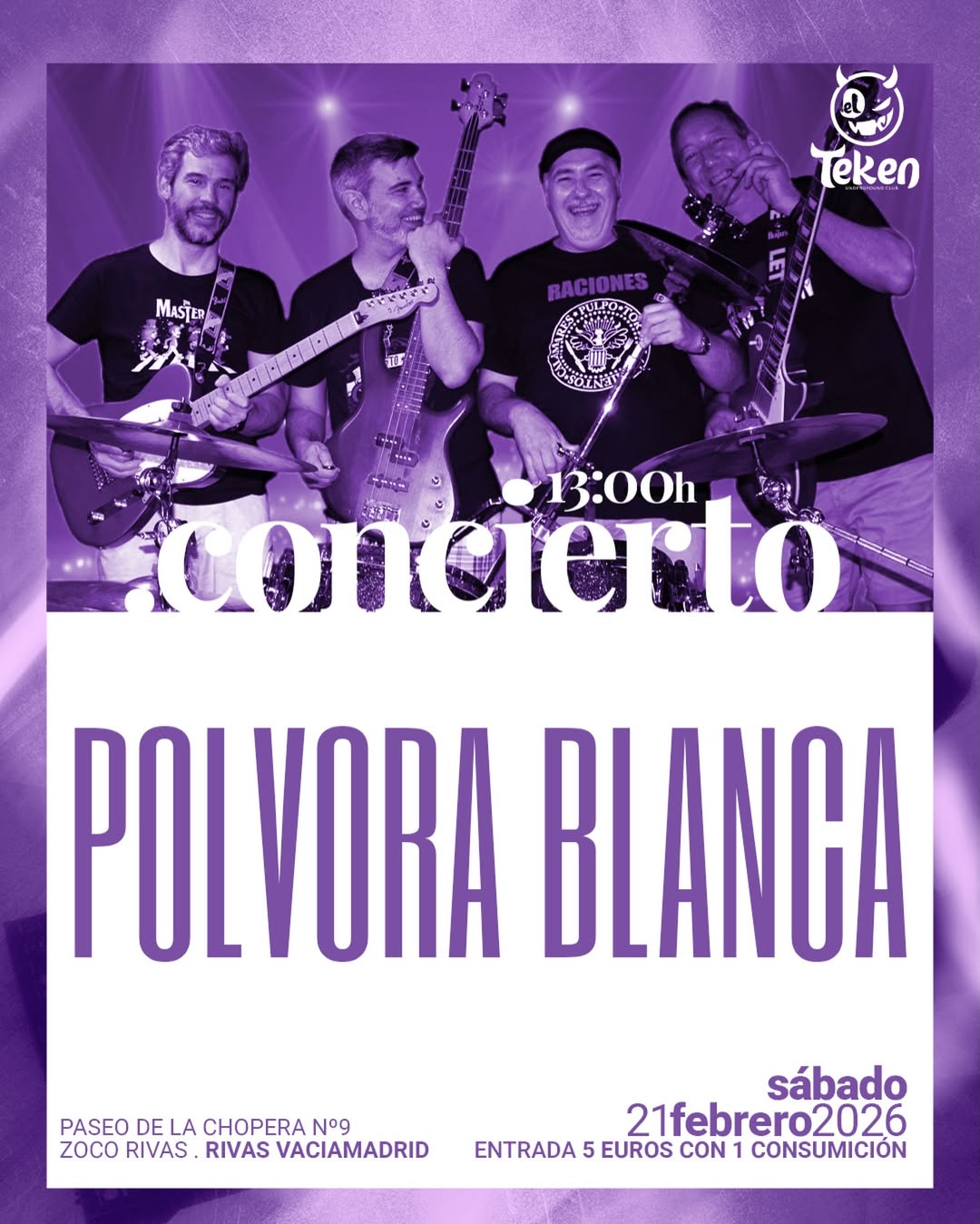 Cartel Concierto en Teken (Rivas)